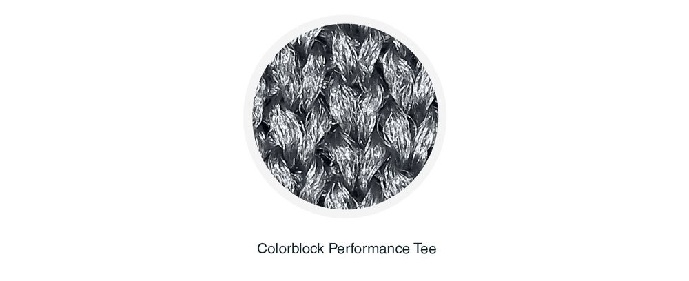 microscope shot colorblock performance tee